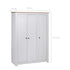 Maison Madeleine -  3Door Wardrobe White 118x50x171.5 cm Pine Panama Range